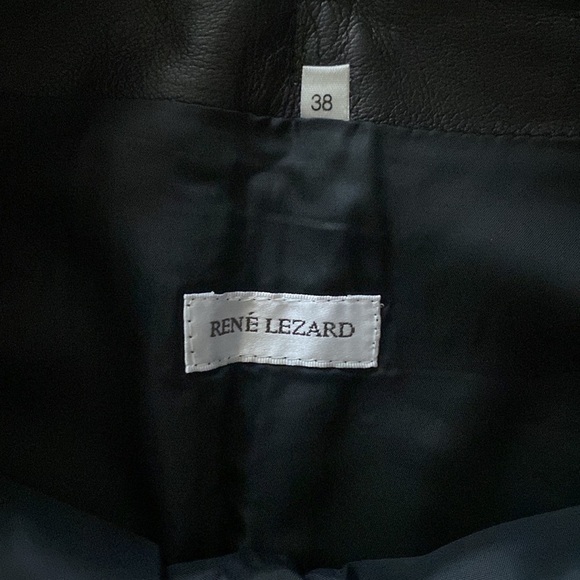 Rene Lezard Sexy Leather Skirt with zipper slit - Picture 5 of 8